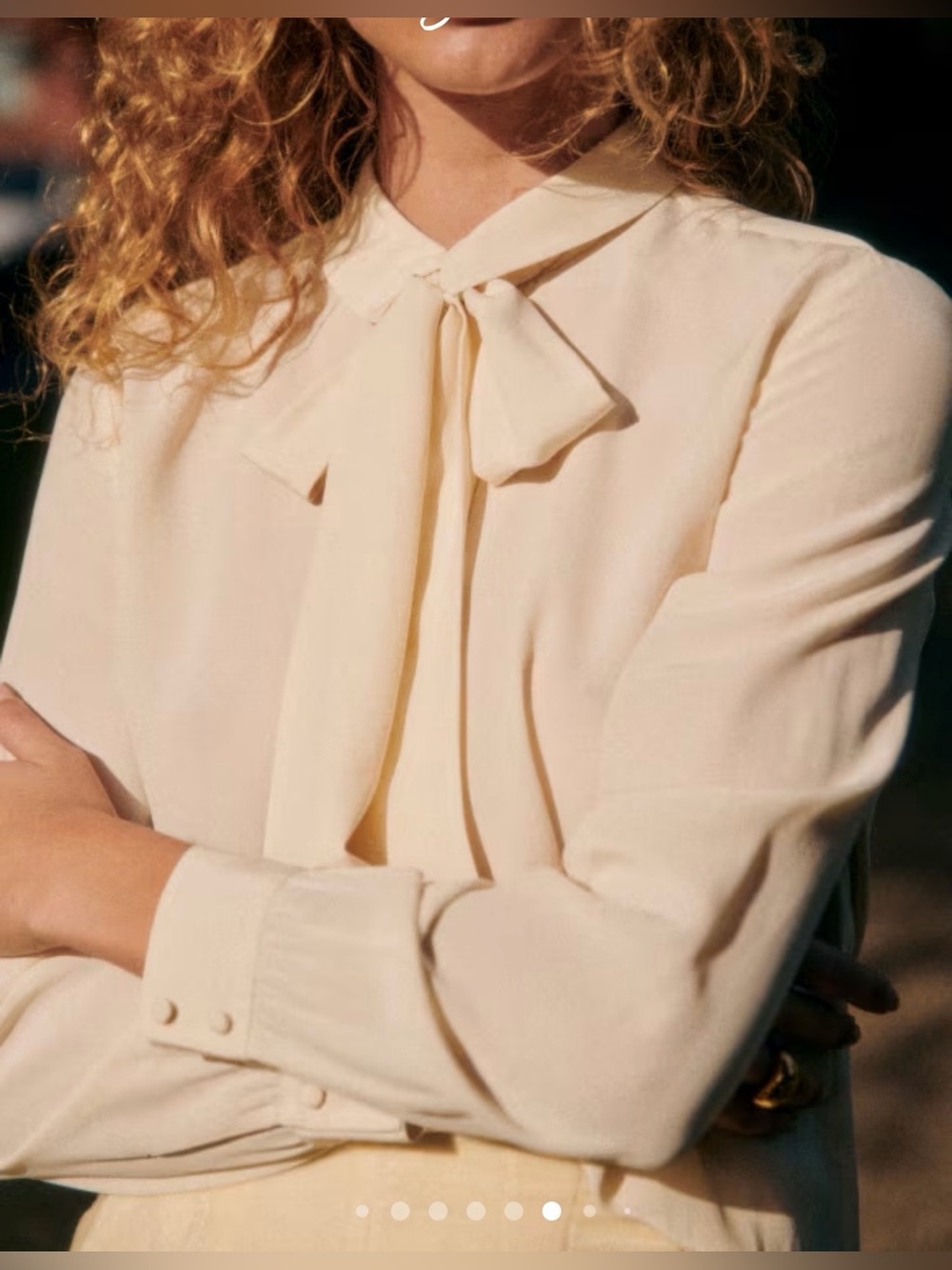 Sezane Silk Blouse, Size 40
